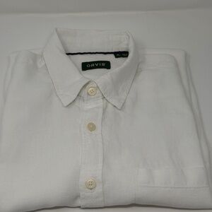 Mens Orvis Linen XL short sleeved shirt